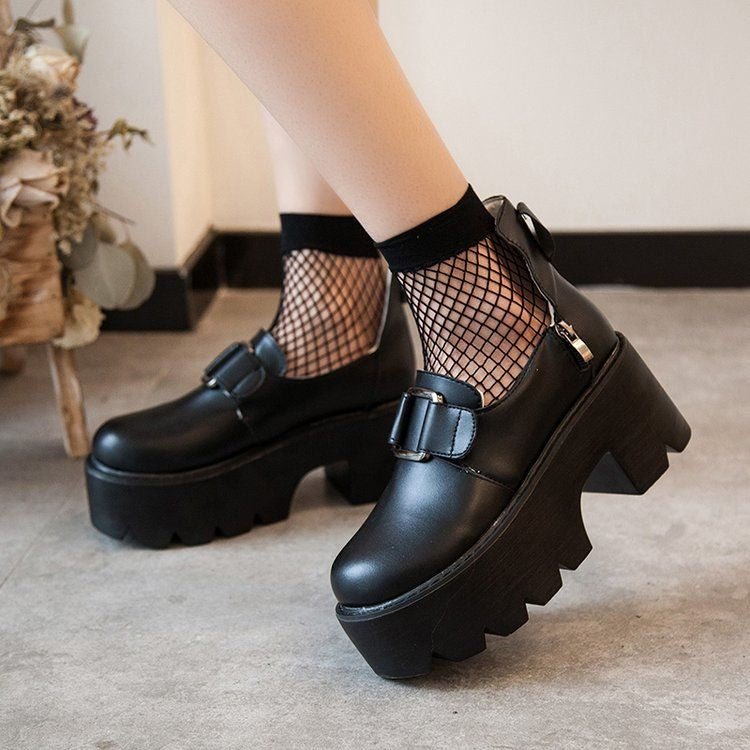 Faux Leather Platform Shoes mySite