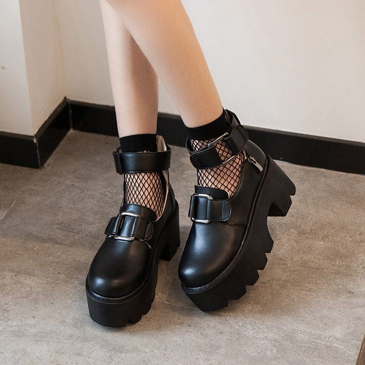 Faux Leather Platform Shoes mySite