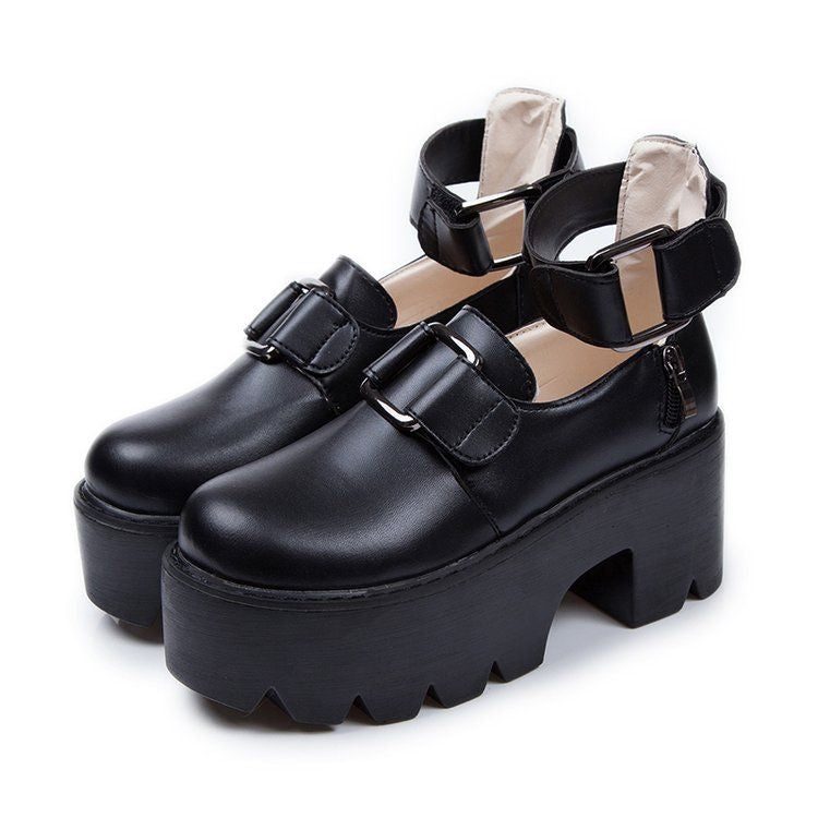 Faux Leather Platform Shoes mySite