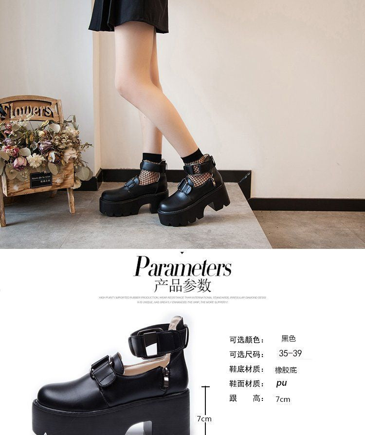 Faux Leather Platform Shoes mySite