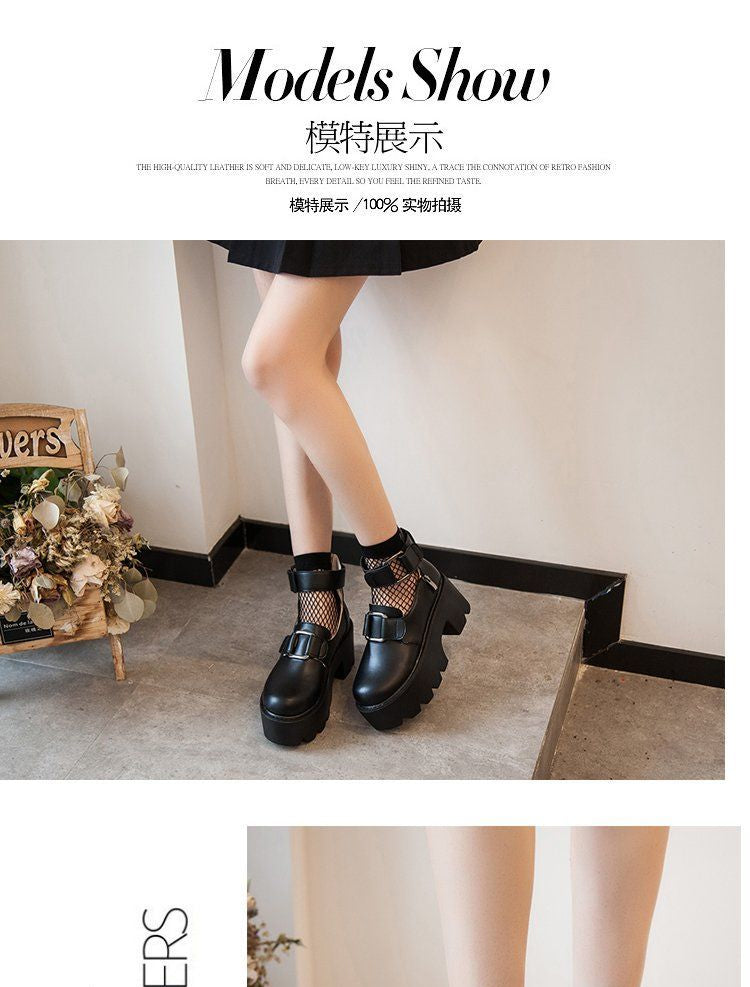 Faux Leather Platform Shoes mySite