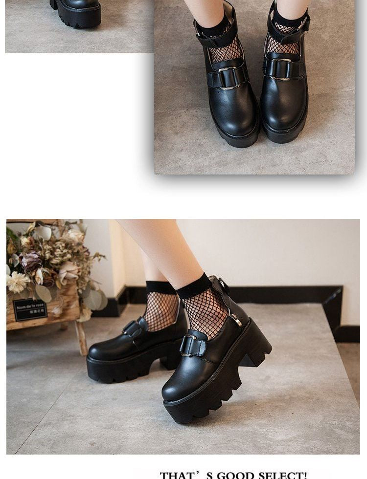 Faux Leather Platform Shoes mySite