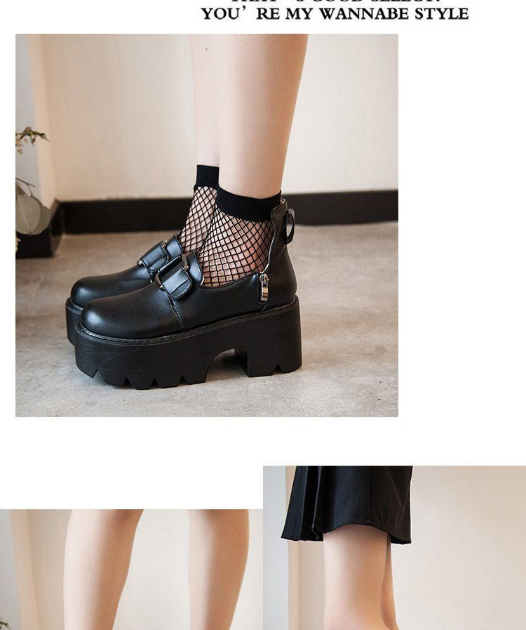 Faux Leather Platform Shoes mySite