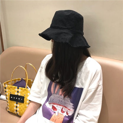 Distressed Trim Bucket Hat SpreePicky