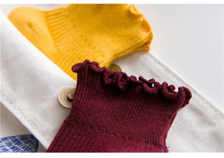 Frill Trim Knit Socks SpreePicky