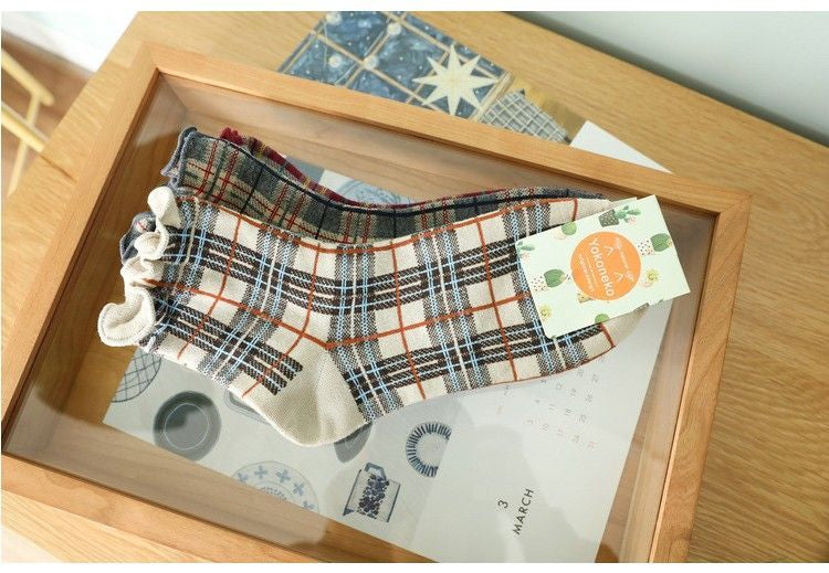 Plaid Knit Socks SpreePicky