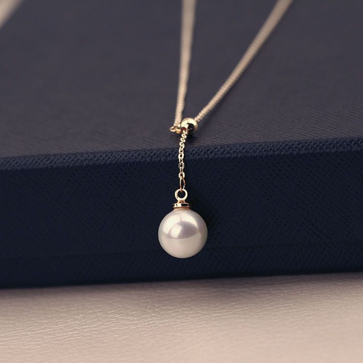 Faux Pearl Drop Necklace SpreePicky