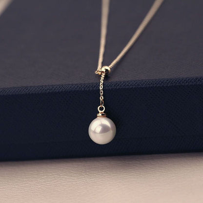 Faux Pearl Drop Necklace SpreePicky