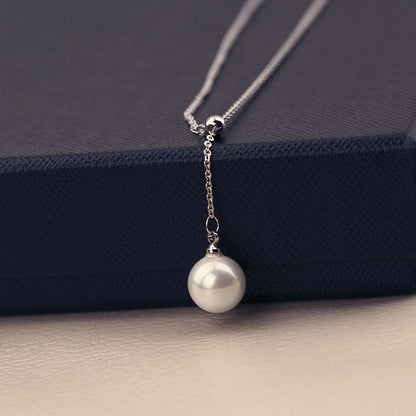 Faux Pearl Drop Necklace SpreePicky