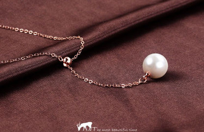 Faux Pearl Drop Necklace SpreePicky