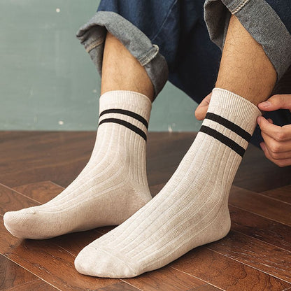 Set of 4: Striped Ribbed Socks SpreePicky