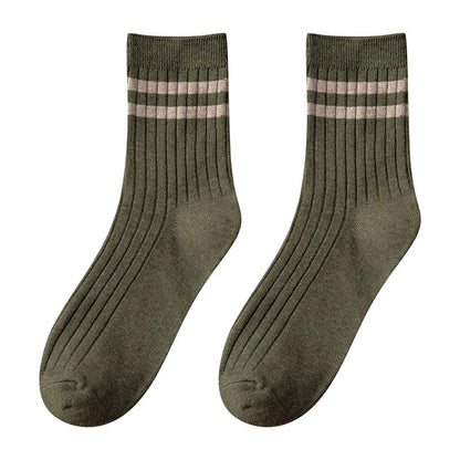 Set of 4: Striped Ribbed Socks SpreePicky