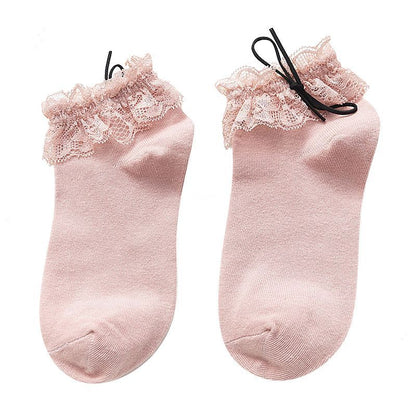 Set Of 3 Pairs: Lace Ruffle Socks SpreePicky