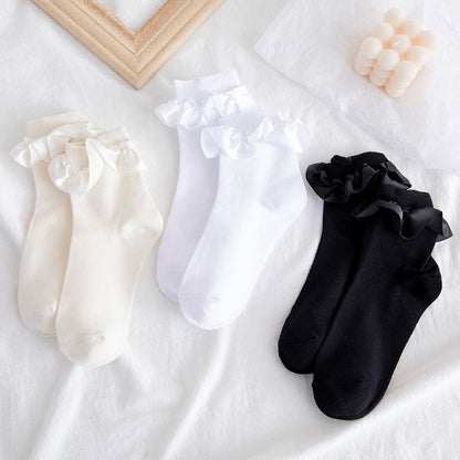 Set of 3: Ruffle Trim Socks SpreePicky