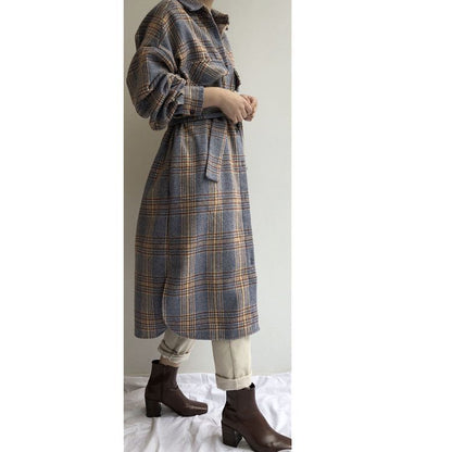 Plaid Long Jacket mySite