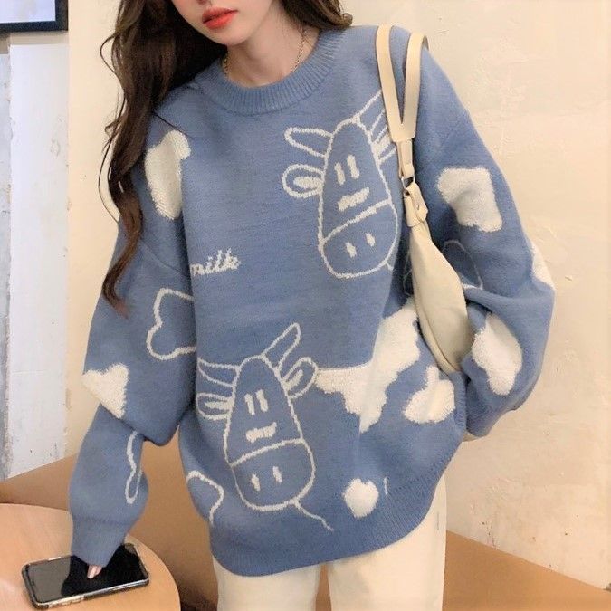 Cow Print Sweater SpreePicky