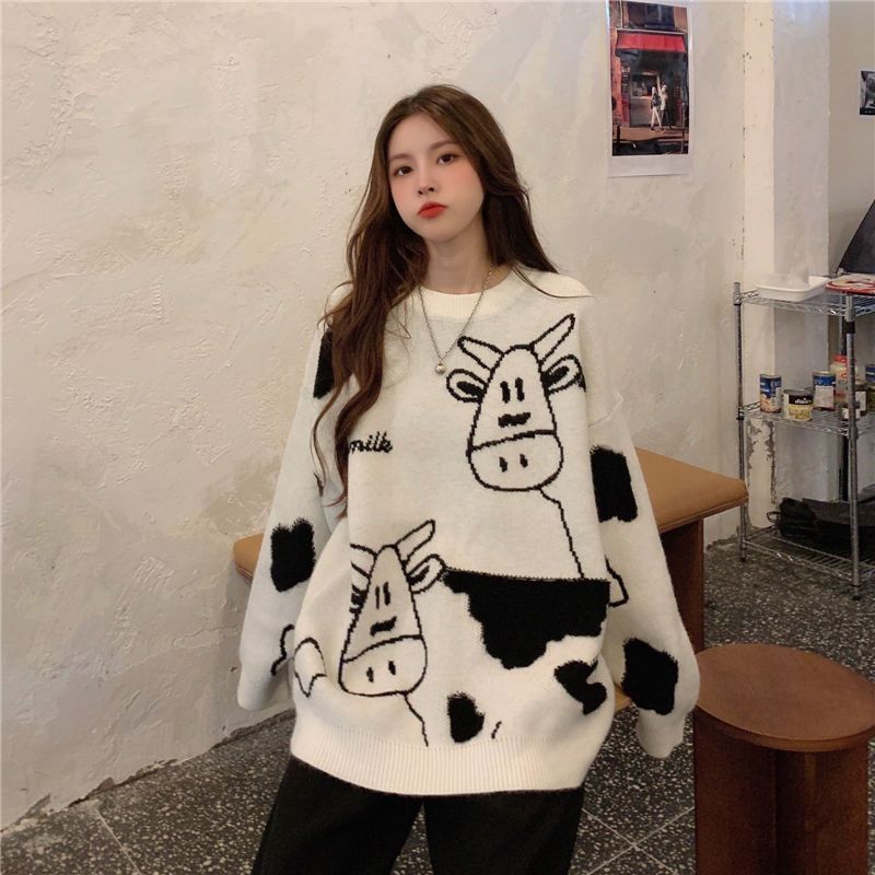 Cow Print Sweater SpreePicky