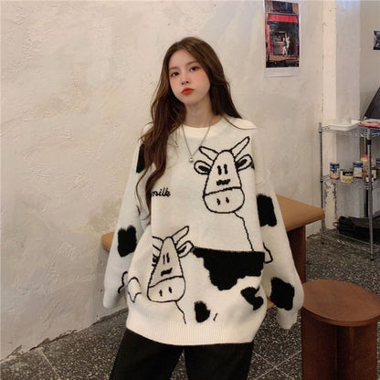 Cow Print Sweater SpreePicky