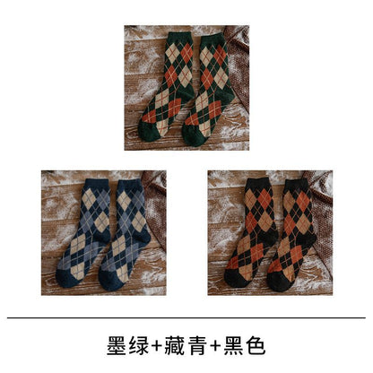 Set Of 3 Pairs: Argyle Socks SpreePicky