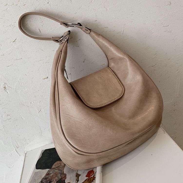 Plain Faux Leather Shoulder Bag SpreePicky