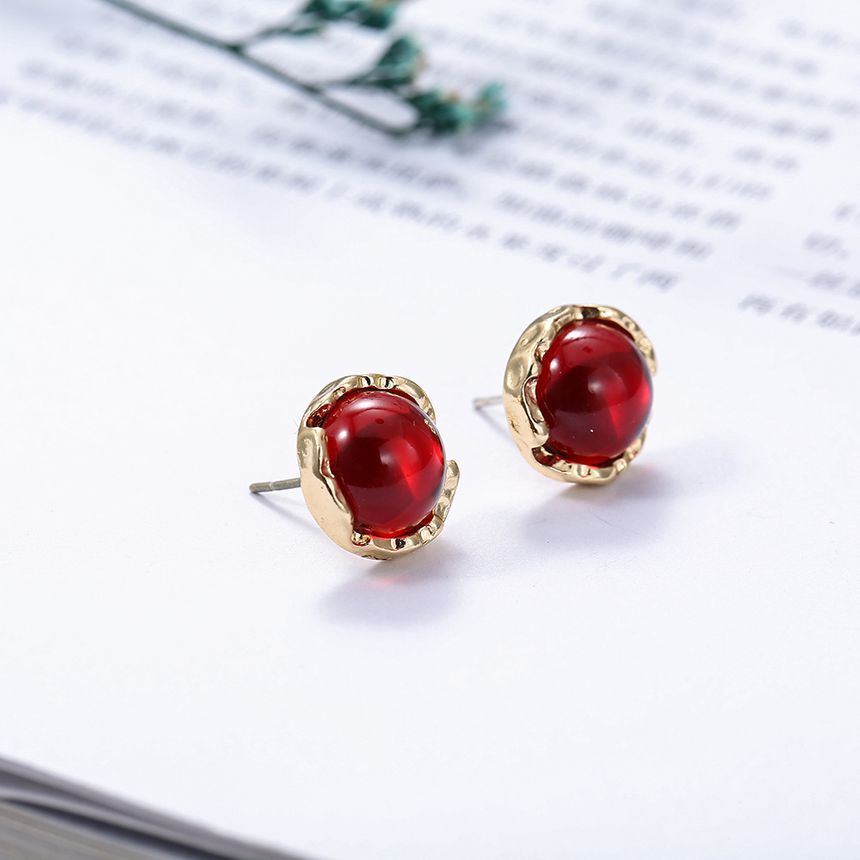 Gemstone Alloy Earring Egirldoll