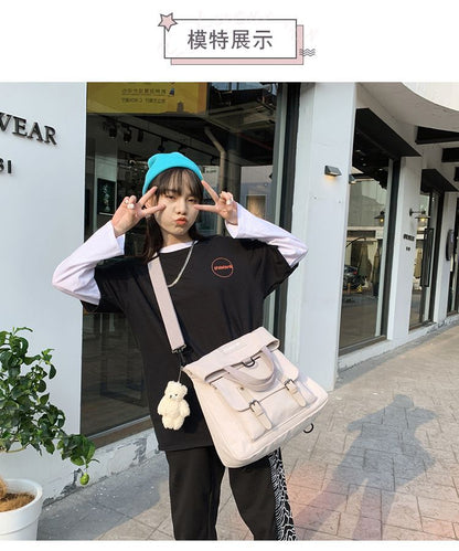 Plain Crossbody Tote Bag mySite