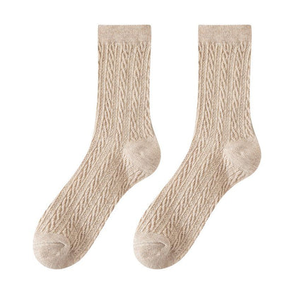 Set of 3 Pairs: Cable Knit Mid SpreePicky