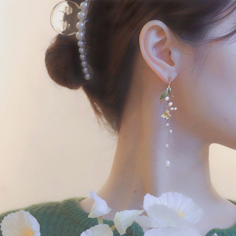 Flower Alloy Dangle Earring SpreePicky