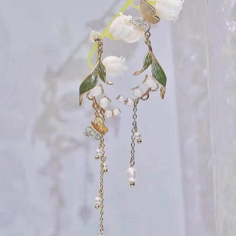 Flower Alloy Dangle Earring SpreePicky