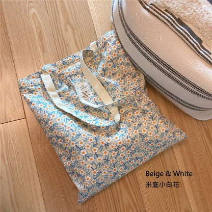 Floral Print Tote Bag mySite