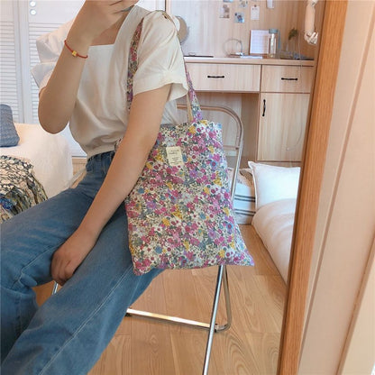 Floral Print Tote Bag mySite