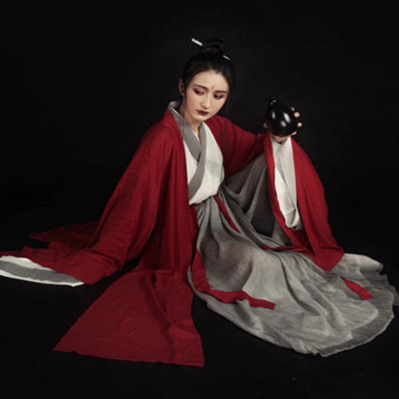 Hanfu Set Of 3 : Red Long SpreePicky