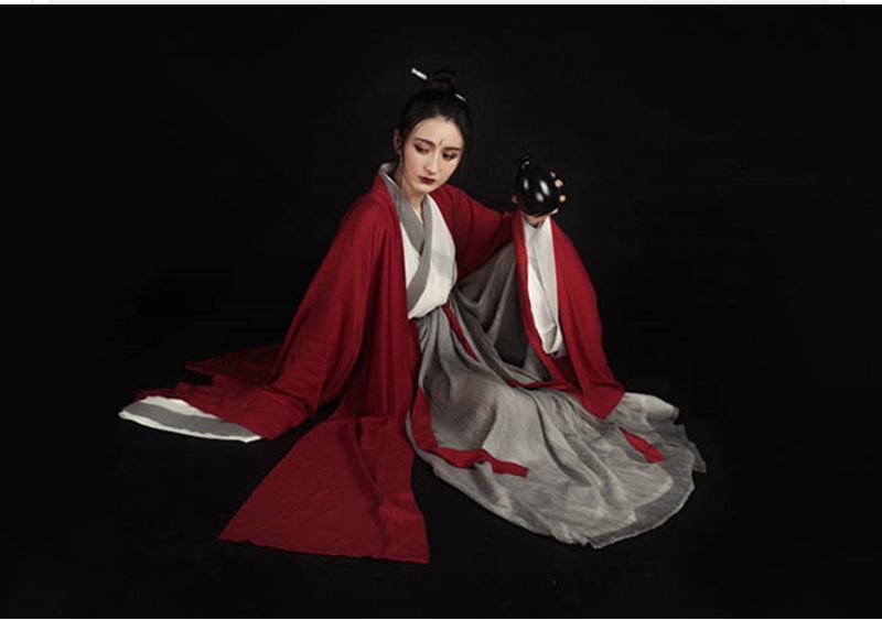 Hanfu Set Of 3 : Red Long SpreePicky