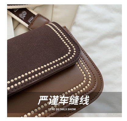 Studded Faux Leather Crossbody Bag mySite