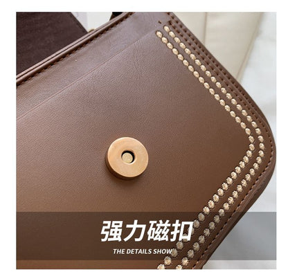 Studded Faux Leather Crossbody Bag mySite