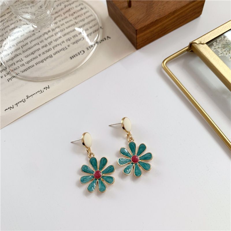 Flower Glaze Dangle Earring SpreePicky