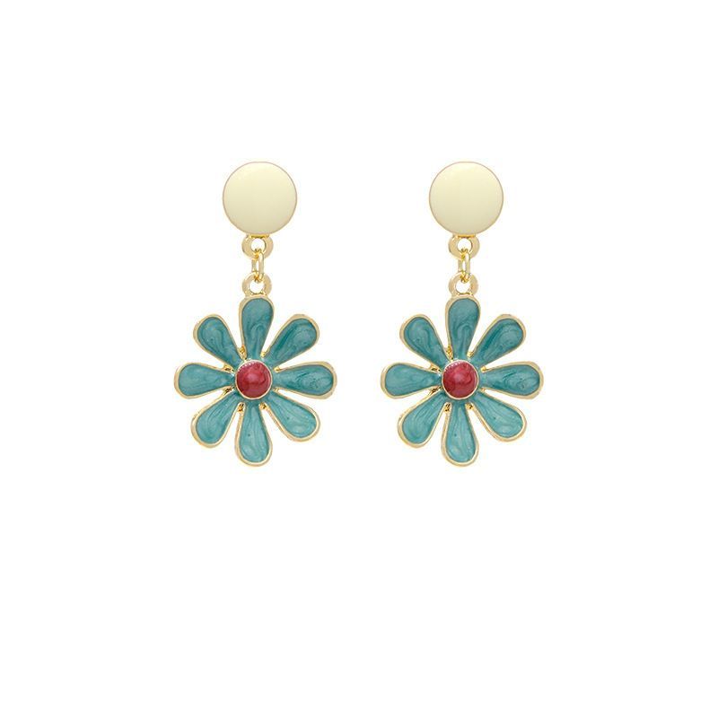 Flower Glaze Dangle Earring SpreePicky