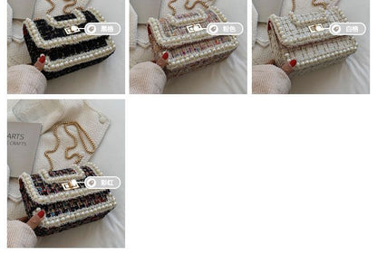 Faux Pearl Tweed Crossbody Bag SpreePicky