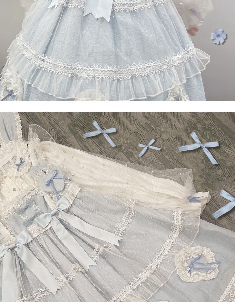 Lolita Ruffled Midi A-Line Overall Dress mySite