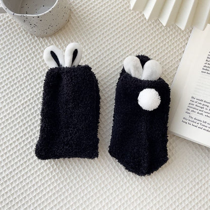 Set of 2: Fluffy Rabbit Ear Socks SpreePicky