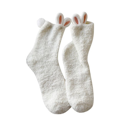 Set of 2: Fluffy Rabbit Ear Socks SpreePicky