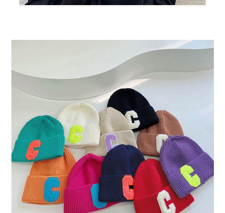 Lettering Applique Knit Beanie SpreePicky