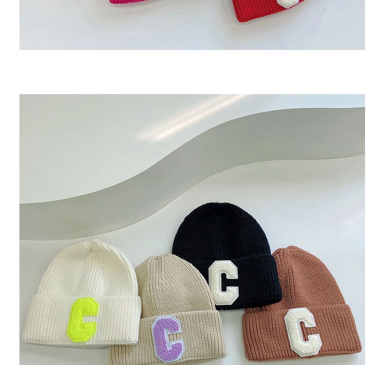 Lettering Applique Knit Beanie SpreePicky