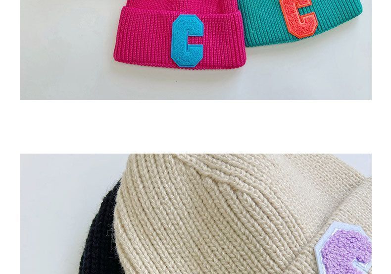 Lettering Applique Knit Beanie SpreePicky