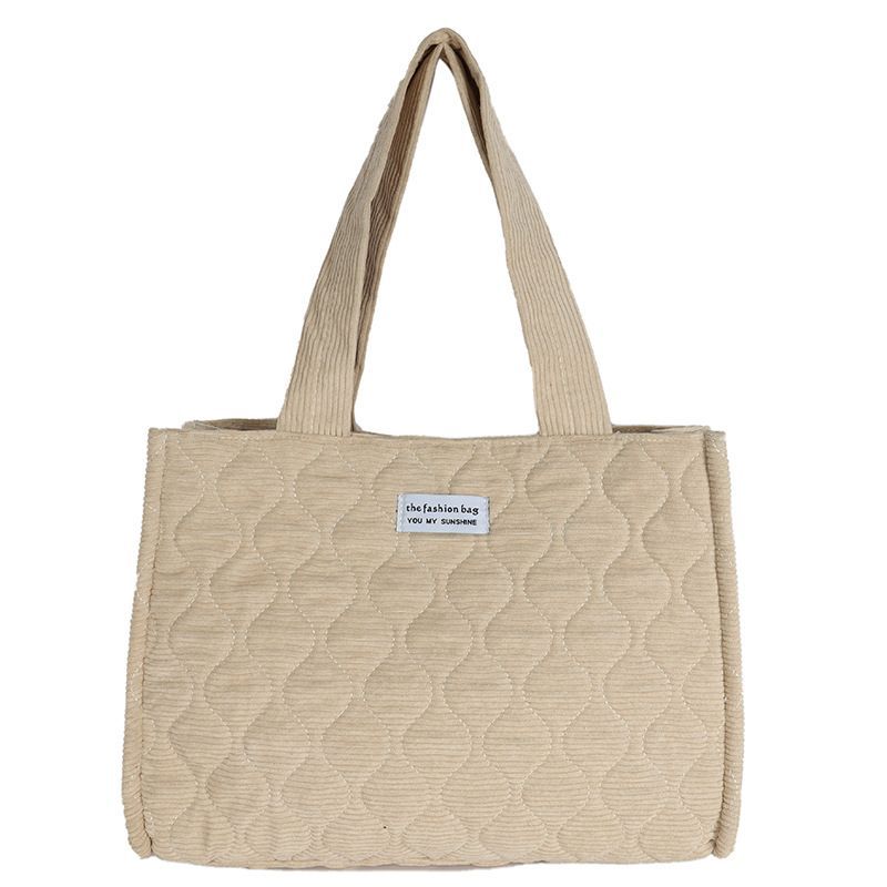 Quilted Corduroy Tote Bag SpreePicky