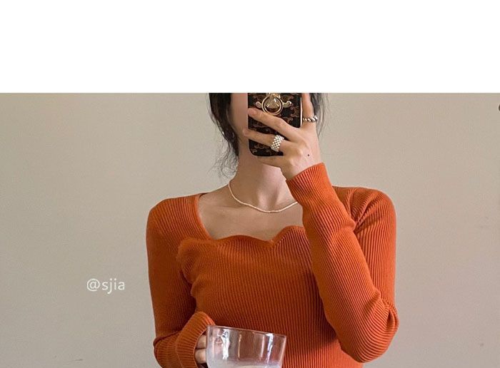 Plain Knit Top SpreePicky