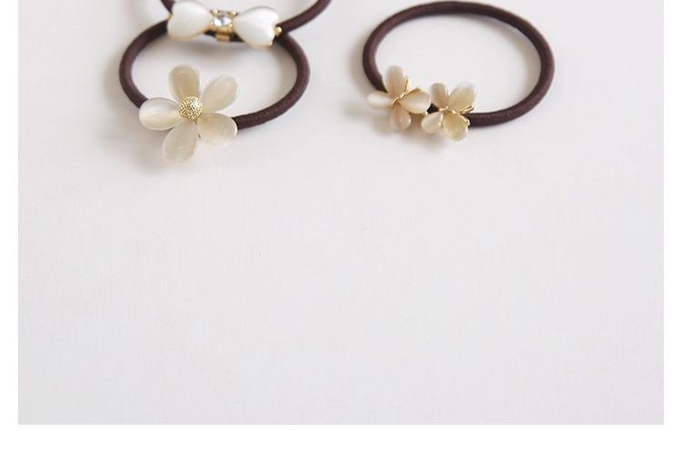 Bow / Flower Faux Cat Eye Stone Hair Tie mySite