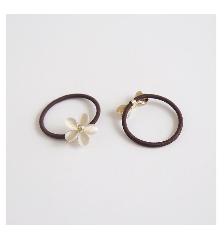 Bow / Flower Faux Cat Eye Stone Hair Tie mySite