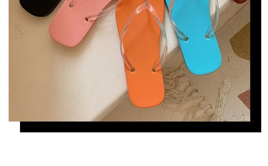 Clear PVC Strap Flip Flops SpreePicky