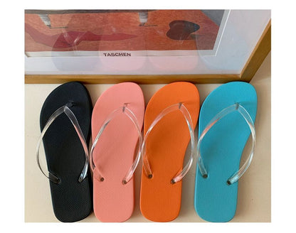 Clear PVC Strap Flip Flops SpreePicky